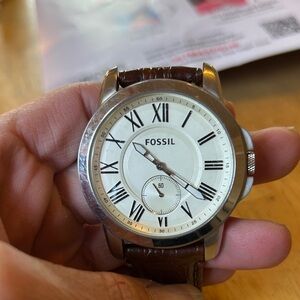 Fossil Silver and Brown Men's Watch